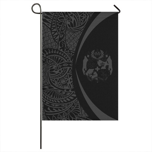 Tonga Garden Flag Lauhala Circle Grey