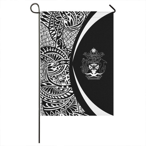 Solomon Islands Garden Flag Lauhala Circle White