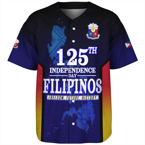 Philippines Filipinos Baseball Shirt Philippines Independence Day With Map