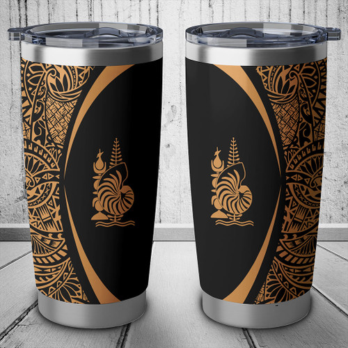 New Caledonia Tumbler Lauhala Circle Style Gold