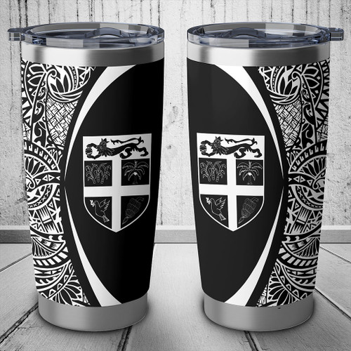 Fiji Tumbler Lauhala Circle Style White