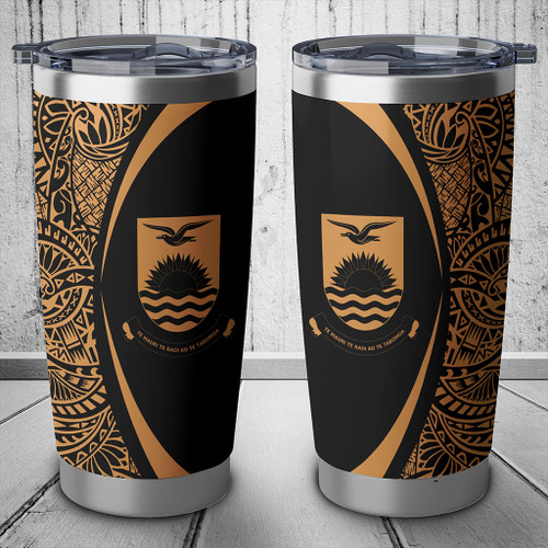 Kiribati Tumbler Lauhala Circle Style Gold