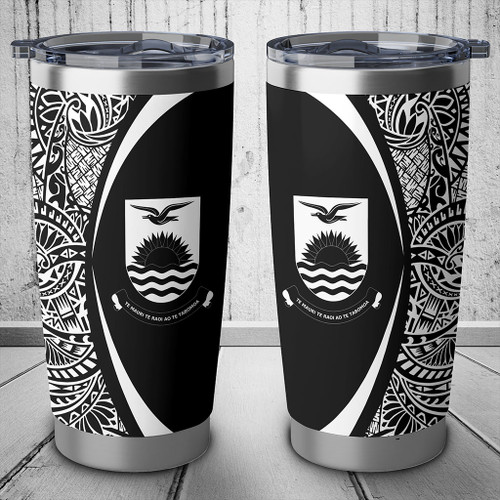 Kiribati Tumbler Lauhala Circle Style White