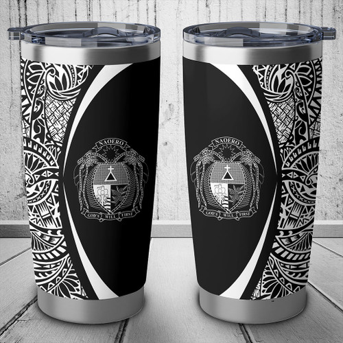 Nauru Tumbler Lauhala Circle Style White