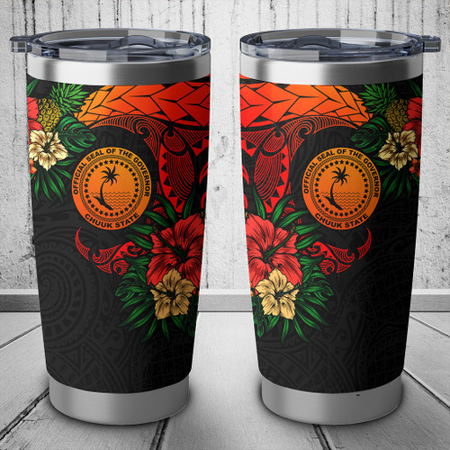 Chuuk State Tumbler Polynesian Tropical Coat Of Arms