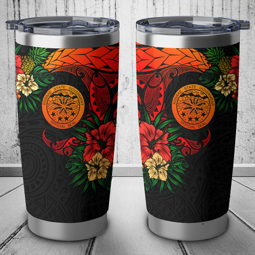 Kosrae Tumbler Polynesian Tropical Coat Of Arms