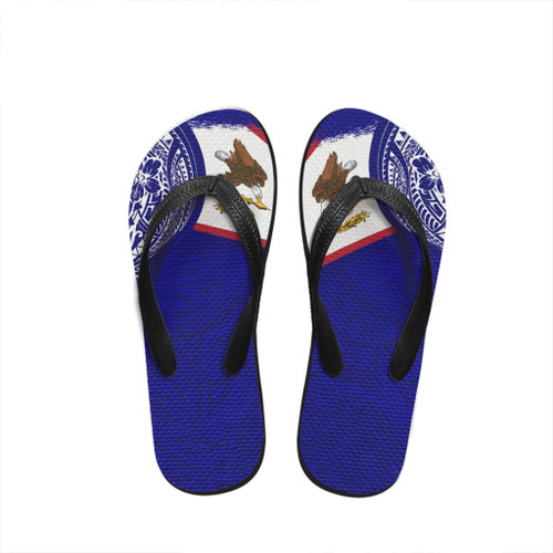 American Samoa Flip Flop Polynesian Flag With Coat Of Arm