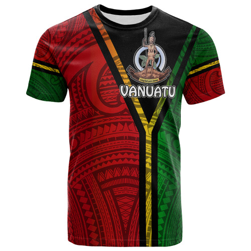 Vanuatu T-Shirt - Vanuatu Flag Style T-Shirt Ver 1