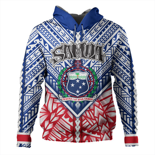 Samoa Hoodie Map And Seal Samoan Patterns