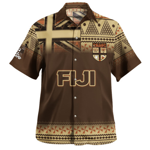 Fiji Hawaiian Shirt Flag Color With Traditional Patterns Ver 2