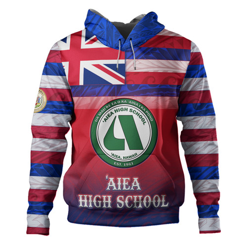 Hawaii Aiea High School Hoodie Flag Color With Traditional Patterns