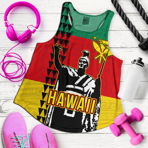 Hawaii Women Tank Custom Kanaka King Flag