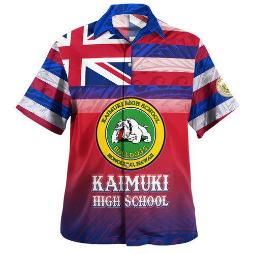 Hawaii Kaimuki High School Hawaii Shirt Flag Color With Traditional Patterns
