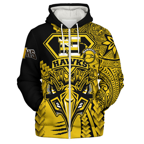 Hawaii Baseball Jacket Custom Nanakuli High and Intermediate School Home of the Golden Hawks Polynesian Style