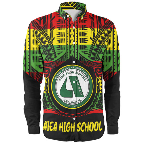 Hawaii Long Sleeve Shirt ʻAiea High School Reggae Color Polynesian