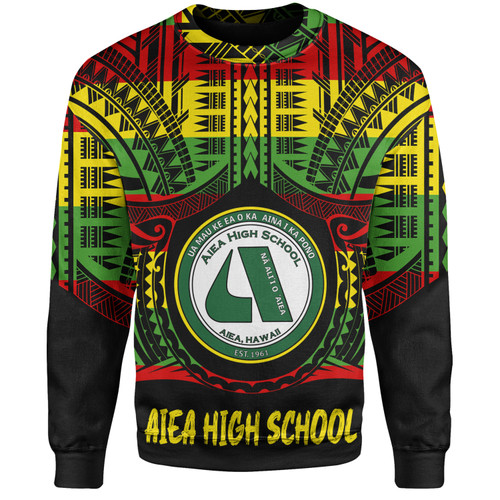 Hawaii Sweatshirt ʻAiea High School Reggae Color Polynesian