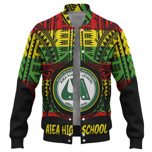 Hawaii Baseball Jacket ʻAiea High School Reggae Color Polynesian
