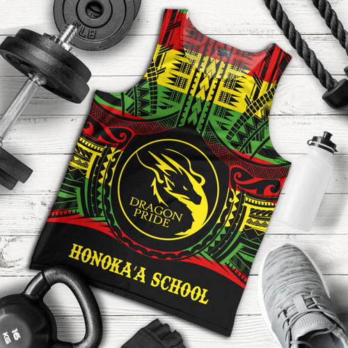 Hawaii Tank Top Honokaʻa High & Intermediate School Reggae Color Polynesian