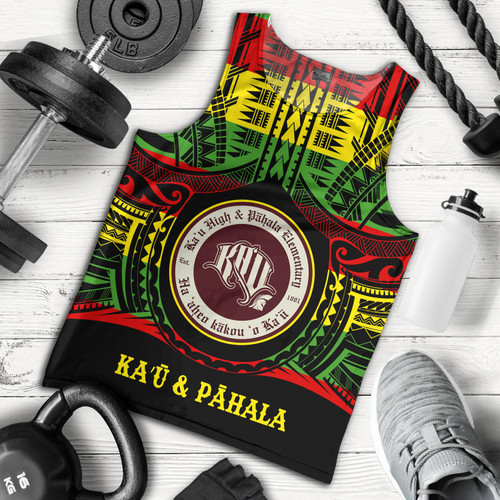 Hawaii Tank Top Kaʻū High & Pāhala Elementary School Reggae Color Polynesian