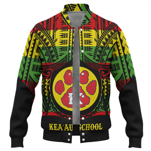 Hawaii Baseball Jacket Keaʻau High School Reggae Color Polynesian