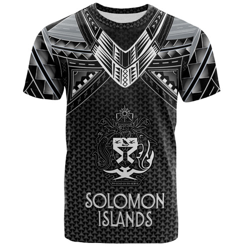 Solomon Islands Custom Personalised T-Shirt Tribal Sun Traditional Patterns