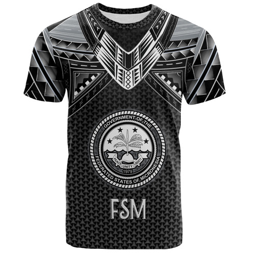 Federated States Of Micronesia Custom Personalised T-Shirt Tribal Sun Traditional Patterns