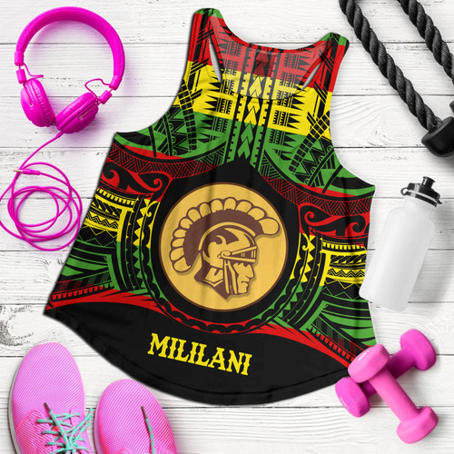 Hawaii Women Tank Mililani High School Reggae Color Polynesian