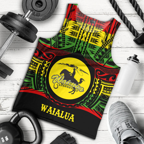 Hawaii Tank Top Waimea Elementary School Reggae Color Polynesian