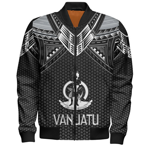 Vanuatu Custom Personalised Bomber Jacket Polynesian Tribal Tattoo