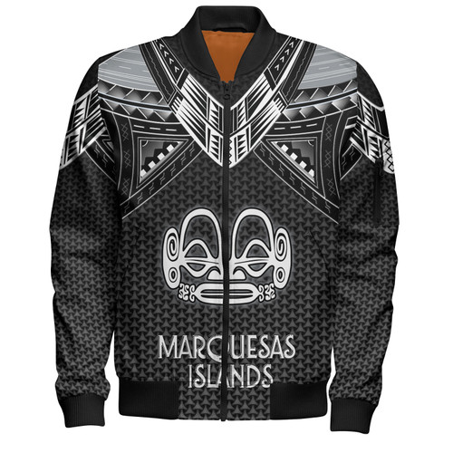 Marquesas Islands Custom Personalised Bomber Jacket Polynesian Tribal Tattoo
