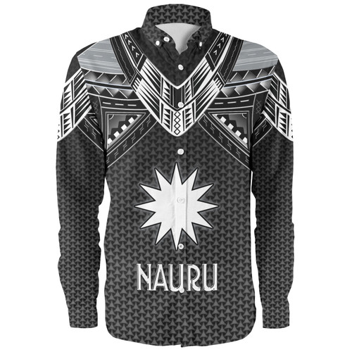 Nauru Custom Personalised Long Sleeve Shirt Polynesian Tribal Tattoo