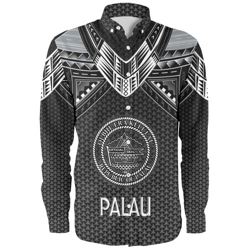 Palau Custom Personalised Long Sleeve Shirt Polynesian Tribal Tattoo