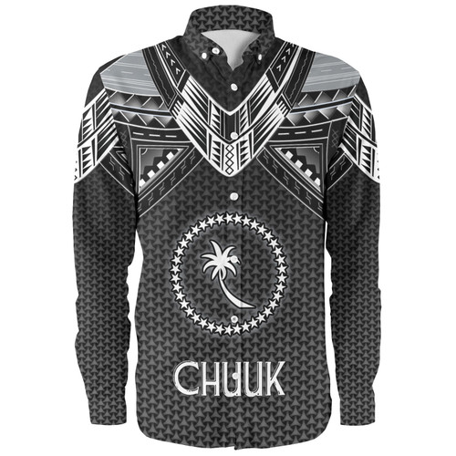 Chuuk State Custom Personalised Long Sleeve Shirt Polynesian Tribal Tattoo