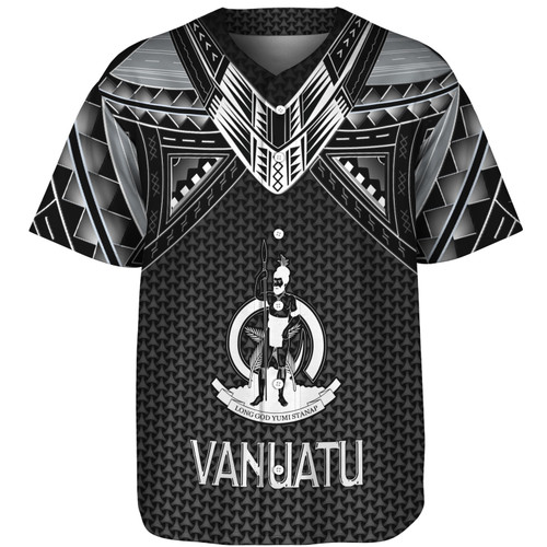 Vanuatu Custom Personalised Baseball Shirt Polynesian Tribal Tattoo