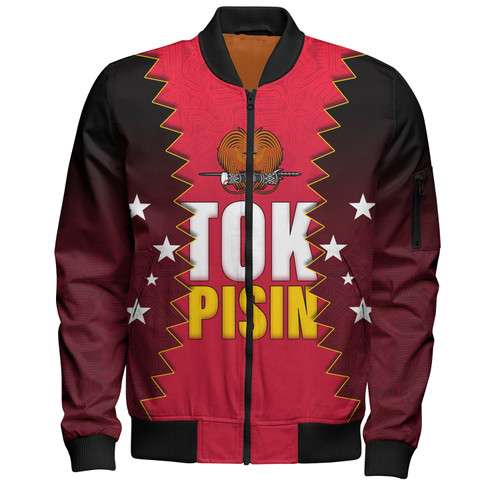 Papua New Guinea Bomber Jacket PNG Tokpisin Languge Polynesian