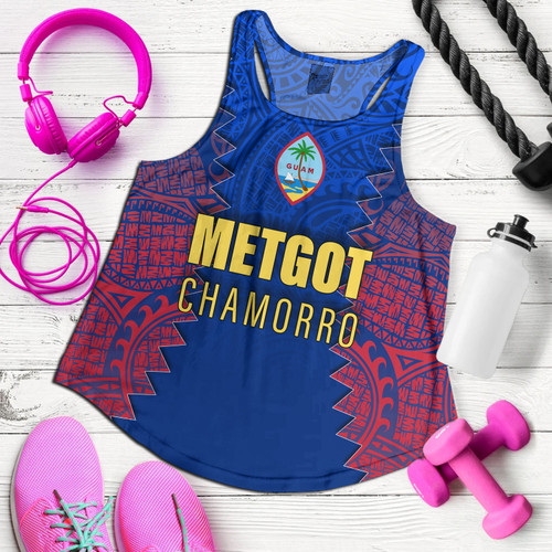 Guam Women Tank Metgot Chamorro Latte Stone Guam Polynesian