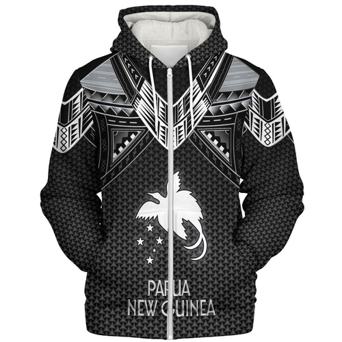 Papua New Guinea Custom Personalised Sherpa Hoodie Polynesian Tribal Tattoo