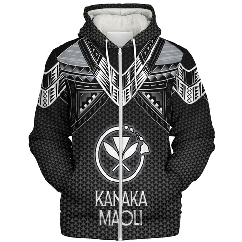 Hawaii Kanaka Maoli Custom Personalised Sherpa Hoodie Polynesian Tribal Tattoo