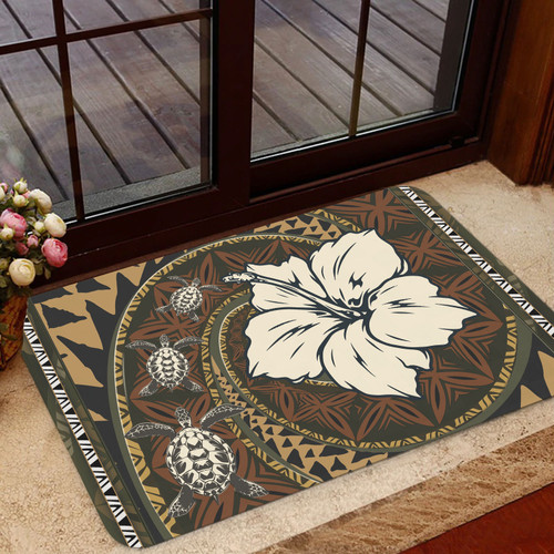 Polynesian Turtle Retro Style Door Mat