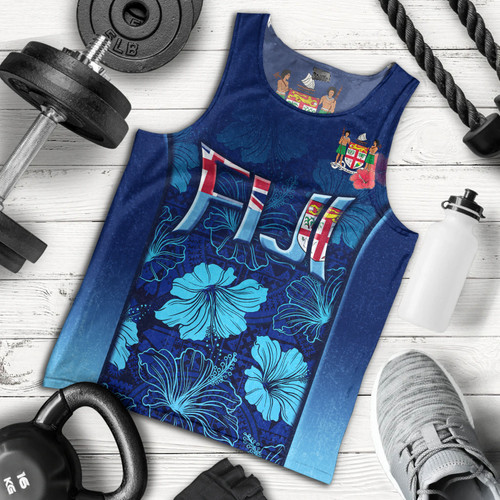 Fiji Tank Top Fijian Traditional Patterns Hibiscus Flowers