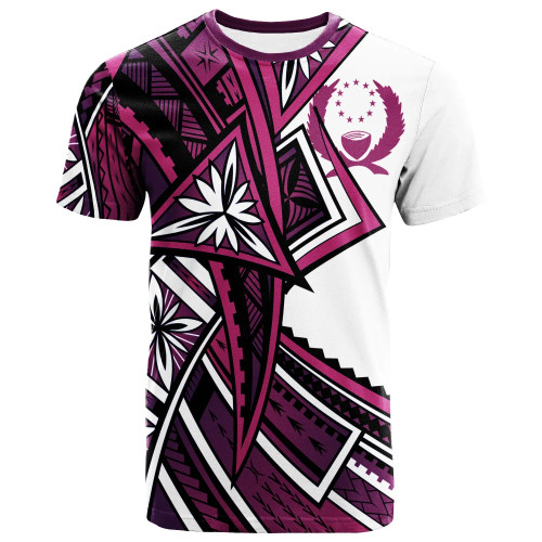 Pohnpei T-Shirt - Tribal Flower Special Pattern Purple Color 1