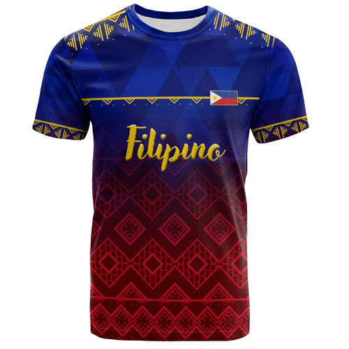 Philippines Filipinos T-Shirt Lowpolly Pattern with Tribal Motif