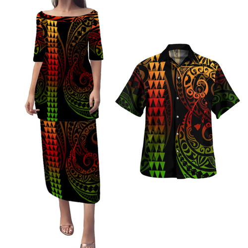 Hawaii Combo Puletasi And Shirt Kakau Style Reggae
