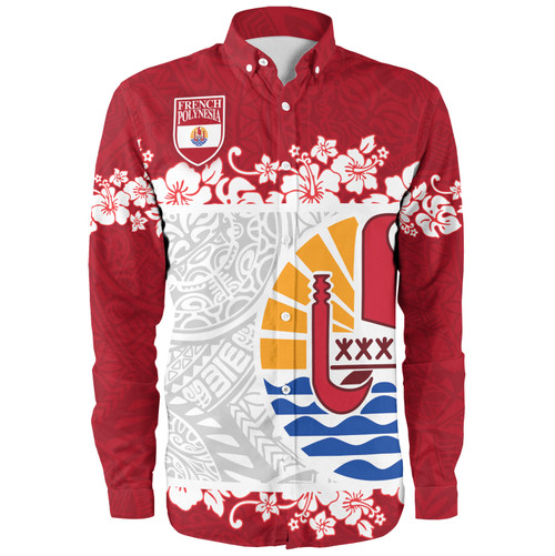 French Polynesia Long Sleeve Shirt Seal With Plumeria Flowers Polyneasia Patterns