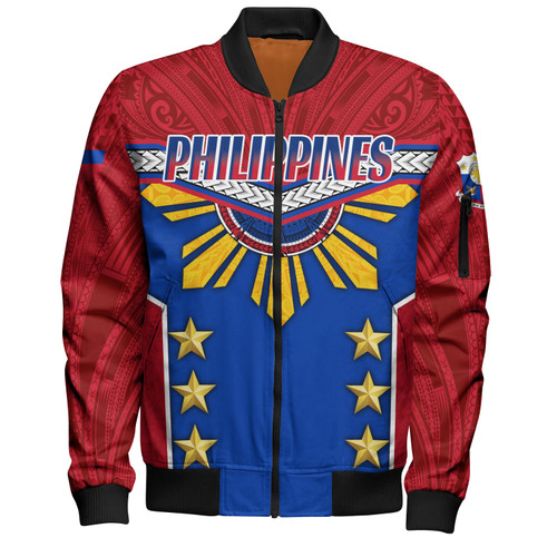 Philippines Filipinos Bomber Jacket Half-Up Style Flag