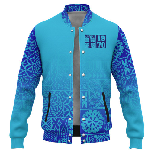 Fiji Baseball Jacket Fiji Independence 1970 Tapa Style