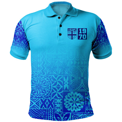 Fiji Polo Shirt Fiji Independence 1970 Tapa Style