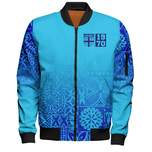 Fiji Bomber Jacket Fiji Independence 1970 Tapa Style