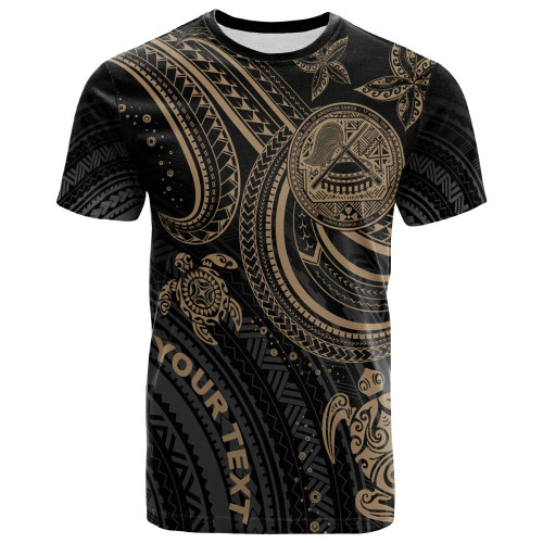 American Samoa Custom Personalised T-shirt - Gold Turtle 1
