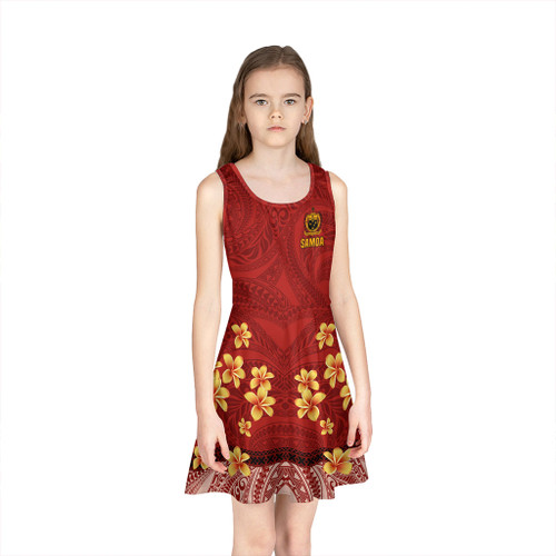 Samoa Girls Sleeveless Sundress Design Stretch Print Fabric